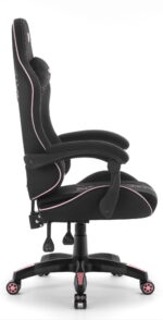 Геймерське ігрове комп'ютерне крісло Hell's Chair HC-1008 Black Pink 2.0 тканина/сітка - Зображення 3