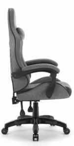 Геймерське ігрове комп'ютерне крісло Hell's Chair HC-1008 Grey Black 2.0 тканина/сітка - Зображення 4