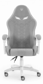 Геймерське ігрове комп'ютерне крісло Hell's Chair HC-1008 Grey White 2.0 тканина/сітка - Зображення 3