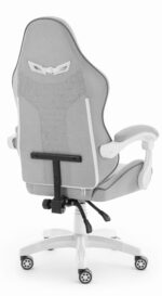 Геймерське ігрове комп'ютерне крісло Hell's Chair HC-1008 Grey White 2.0 тканина/сітка - Зображення 5