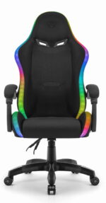Геймерське ігрове комп'ютерне крісло Hell's Chair HC-1012 Black LED RGB тканина - Зображення 4