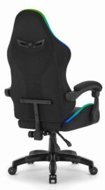 Геймерське ігрове комп'ютерне крісло Hell's Chair HC-1012 Black LED RGB тканина - Зображення 5