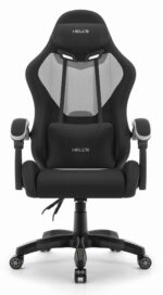Геймерське ігрове комп'ютерне крісло Hell's Chair HC-1012 Black Grey тканина - Зображення 2