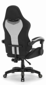 Геймерське ігрове комп'ютерне крісло Hell's Chair HC-1012 Black Grey тканина - Зображення 4