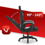 Геймерське ігрове комп'ютерне крісло Hell's Chair HC-1012 Black Grey тканина - Зображення 7