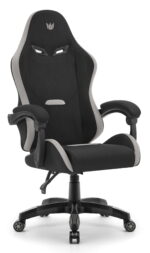 Геймерське ігрове комп'ютерне крісло Hell's Chair HC-1012 Black Grey тканина/замша - Зображення 2