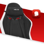 Геймерське ігрове комп'ютерне крісло Hell's Chair HC-1012 Black White тканина - Зображення 7