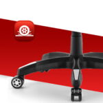 Геймерське ігрове комп'ютерне крісло Hell's Chair HC-1012 Black White тканина - Зображення 8