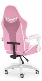 Геймерське ігрове комп'ютерне крісло Hell's Chair HC-1012 Pink White тканина - Зображення 4