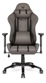 Геймерське ігрове комп'ютерне крісло Hell's Chair HC-1013 Grey Black тканина - Зображення 2