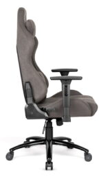 Геймерське ігрове комп'ютерне крісло Hell's Chair HC-1013 Grey Black тканина - Зображення 3