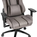 Геймерське ігрове комп'ютерне крісло Hell's Chair HC-1013 Grey Black тканина - Зображення 5