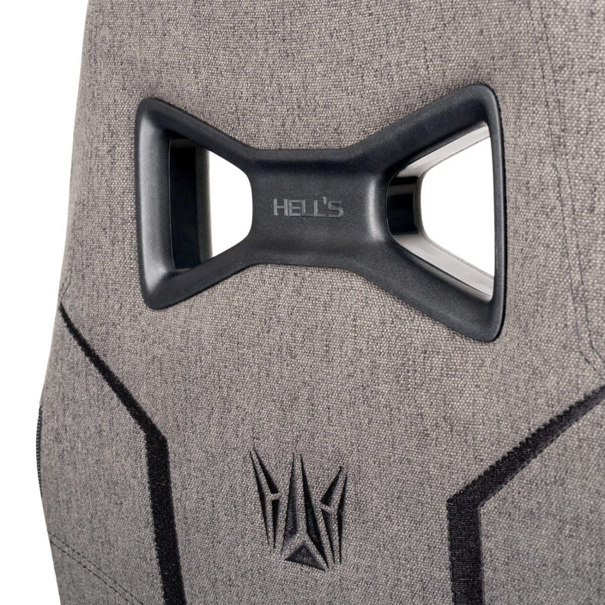 Геймерське ігрове комп'ютерне крісло Hell's Chair HC-1013 Grey Black тканина - Зображення 7