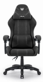 Геймерське ігрове комп'ютерне крісло Hell's Chair HC-1014 Black White тканина - Зображення 2
