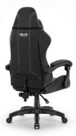 Геймерське ігрове комп'ютерне крісло Hell's Chair HC-1014 Black White тканина - Зображення 3