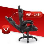 Геймерське ігрове комп'ютерне крісло Hell's Chair HC-1014 Black White тканина - Зображення 7