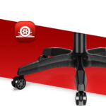 Геймерське ігрове комп'ютерне крісло Hell's Chair HC-1014 Black White тканина - Зображення 9