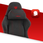 Геймерське ігрове комп'ютерне крісло Hell's Chair HC-1014 Black Red тканина - Зображення 8