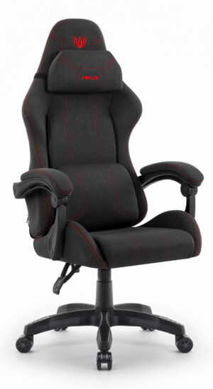 Геймерське крісло Hell's Chair HC-1014 Black Red тканина