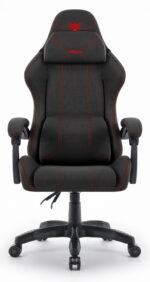 Геймерське ігрове комп'ютерне крісло Hell's Chair HC-1014 Black Red тканина - Зображення 2