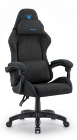 Геймерське ігрове комп'ютерне крісло Hell's Chair HC-1014 Black Blue тканина