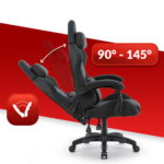 Геймерське ігрове комп'ютерне крісло Hell's Chair HC-1014 Black Blue тканина - Зображення 6