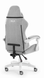 Геймерське ігрове комп'ютерне крісло Hell's Chair HC-1014 Grey White тканина - Зображення 3