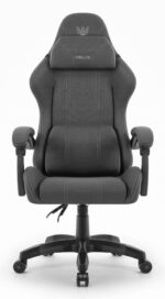 Геймерське ігрове комп'ютерне крісло Hell's Chair HC-1014 Grey Black тканина - Зображення 2