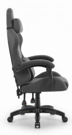 Геймерське ігрове комп'ютерне крісло Hell's Chair HC-1014 Grey Black тканина - Зображення 4