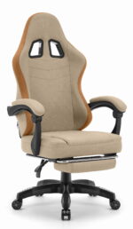 Геймерське комп'ютерне ігрове крісло Hell's Chair HC-1015 Beige тканина - Зображення 2