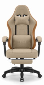 Геймерське комп'ютерне ігрове крісло Hell's Chair HC-1015 Beige тканина - Зображення 3