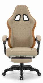 Геймерське комп'ютерне ігрове крісло Hell's Chair HC-1015 Beige тканина - Зображення 4