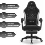 Геймерське комп'ютерне ігрове крісло Hell's Chair HC-1015 Black Grey тканина - Зображення 8