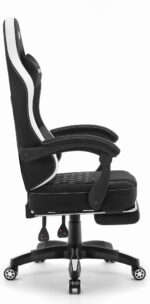 Геймерське комп'ютерне крісло Hell's Chair HC-1015 Grey White тканина - Зображення 4