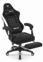 Геймерське комп'ютерне крісло Hell's Chair HC-1015 Grey White тканина - Зображення 6