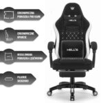 Геймерське комп'ютерне крісло Hell's Chair HC-1015 Grey White тканина - Зображення 8
