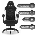 Геймерське комп'ютерне крісло Hell's Chair HC-1015 Grey White тканина - Зображення 10