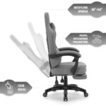 Геймерське комп'ютерне ігрове крісло Hell's Chair HC-1015 Grey тканина - Зображення 9