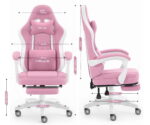 Геймерське комп'ютерне крісло Hell's Chair HC-1015 Pink White тканина - Зображення 12