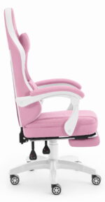 Геймерське комп'ютерне крісло Hell's Chair HC-1015 Pink White тканина - Зображення 5