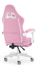 Геймерське комп'ютерне крісло Hell's Chair HC-1015 Pink White тканина - Зображення 6