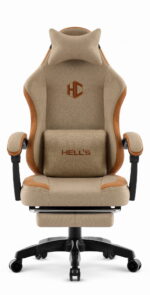 Геймерське комп'ютерне крісло Hell's Chair HC-1016 Beige тканина - Зображення 2