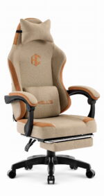 Геймерське комп'ютерне крісло Hell's Chair HC-1016 Beige тканина