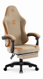 Геймерське комп'ютерне крісло Hell's Chair HC-1016 Beige тканина - Зображення 4