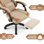 Геймерське комп'ютерне крісло Hell's Chair HC-1016 Beige тканина - Зображення 10