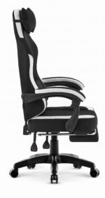 Геймерське комп'ютерне крісло Hell's Chair HC-1016 Black White тканина - Зображення 3