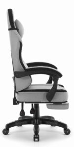 Геймерське комп'ютерне крісло Hell's Chair HC-1016 Gey Black тканина - Зображення 3