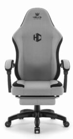 Геймерське комп'ютерне крісло Hell's Chair HC-1016 Gey Black тканина - Зображення 4