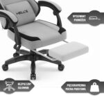 Геймерське комп'ютерне крісло Hell's Chair HC-1016 Gey Black тканина - Зображення 10