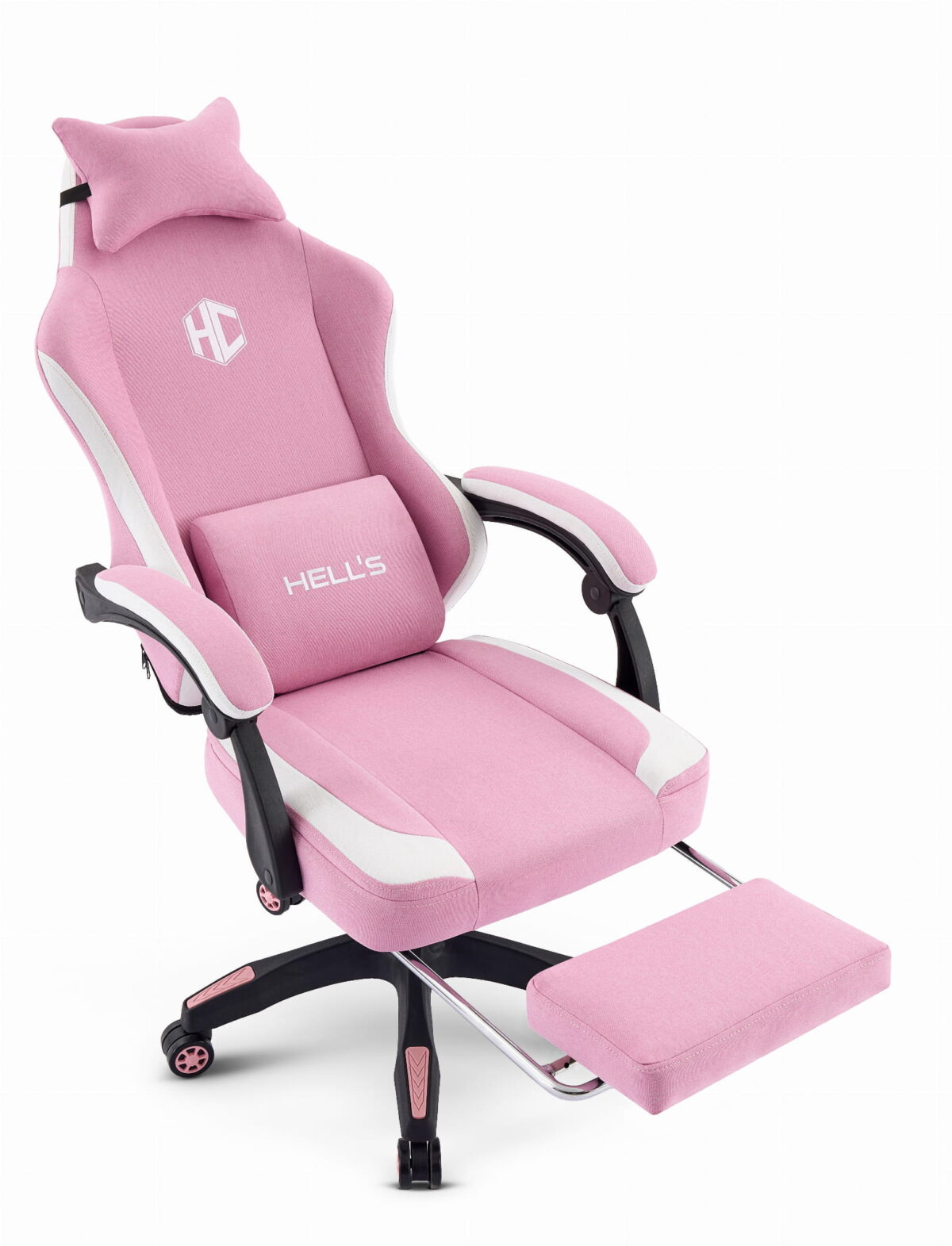 Геймерське комп'ютерне крісло Hell's Chair HC-1016 Pink тканина - Зображення 6